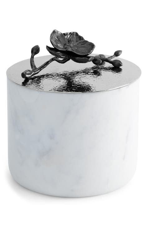 Black Orchid Large Marble Jar Candle