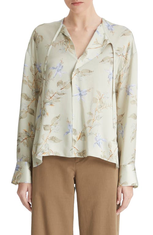 Vince Bellflower Drape Tie Neck Shirt at Nordstrom,