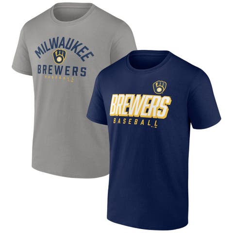 Men's Fanatics Branded Navy/Gold Milwaukee Brewers Polo Combo Pack