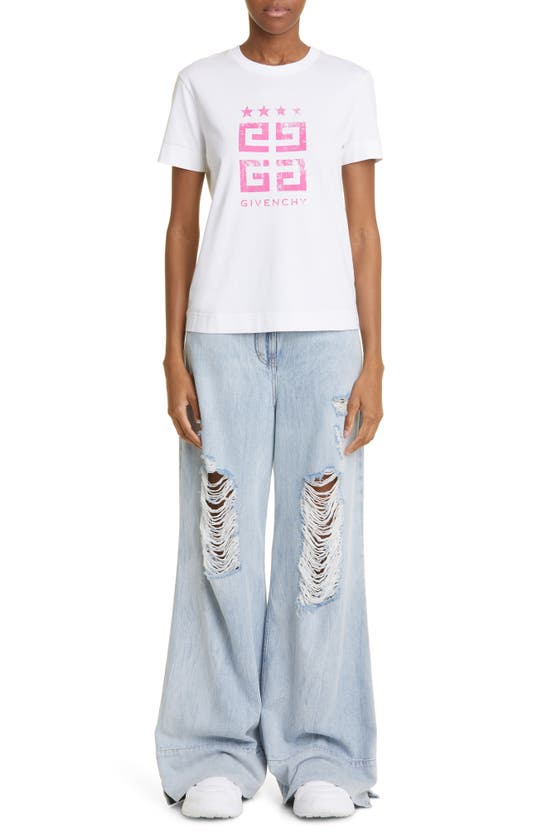 Givenchy Slim Logo Cotton Graphic T-shirt In White