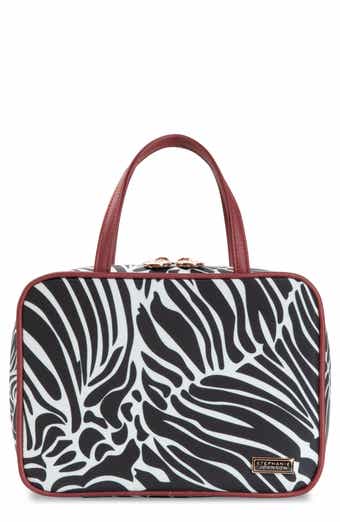 Stephanie Johnson Large Sahara Zebra Martha Briefcase Cosmetics Bag