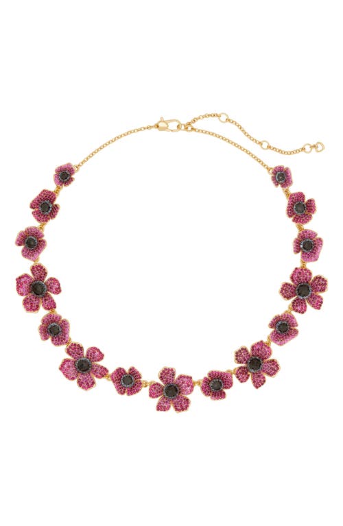 Kate Spade New York poppy power statement necklace in Pink Multi 