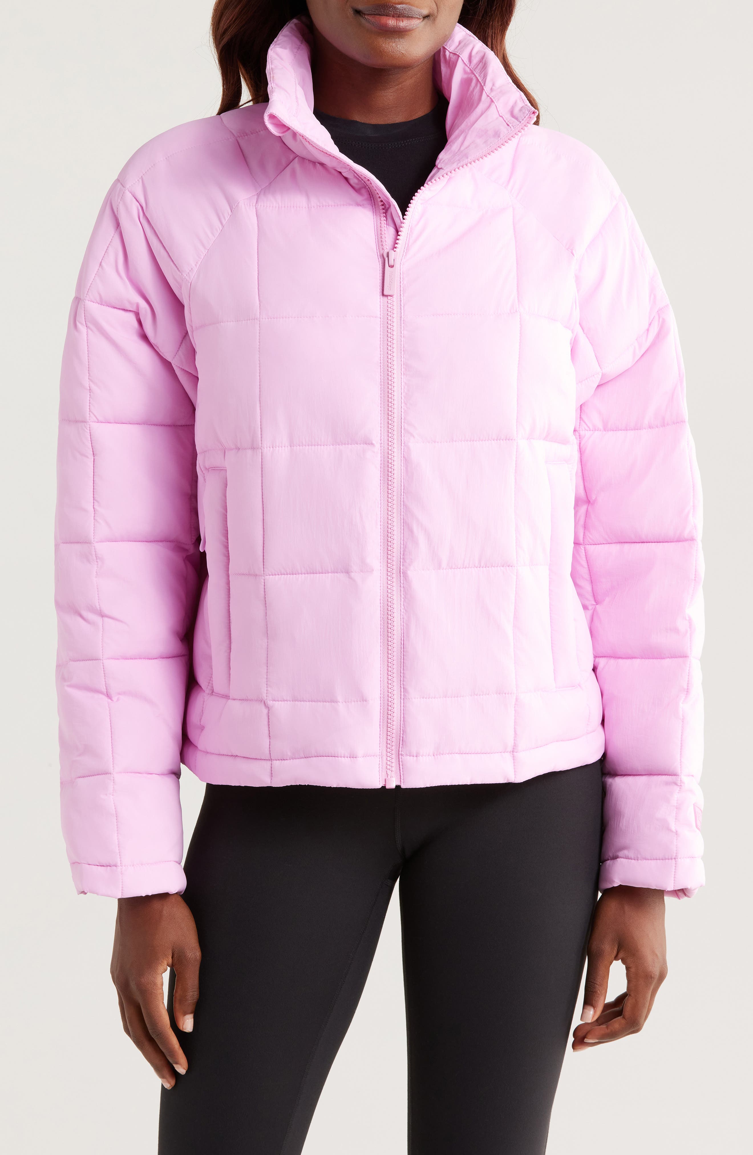 Halfdays Nellie Packable Puffer Jacket in Peony 