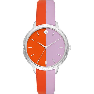 Kate Spade New York Morningside Scallop Leather Strap Watch,