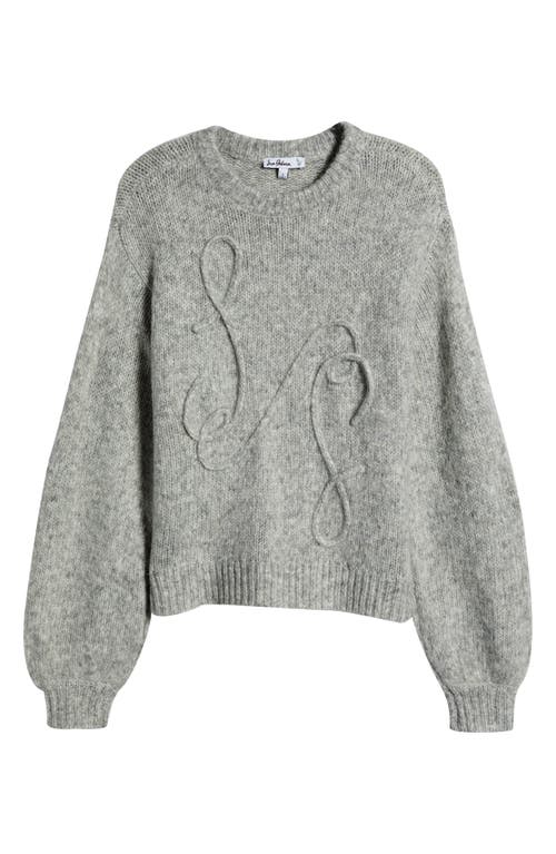 Shop Sam Edelman Khloe Boxy Sweater In Steel Grey