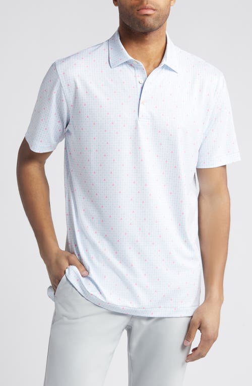 Skull in One Performance Golf Polo in White