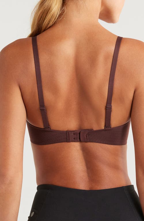 Nike Dri-fit Alate Minimalist Light-support Padded Bra In Dark Brown In Earth/white