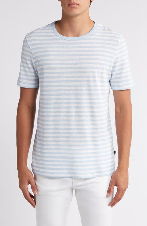 Tiburt Stripe Cotton & Linen T-Shirt