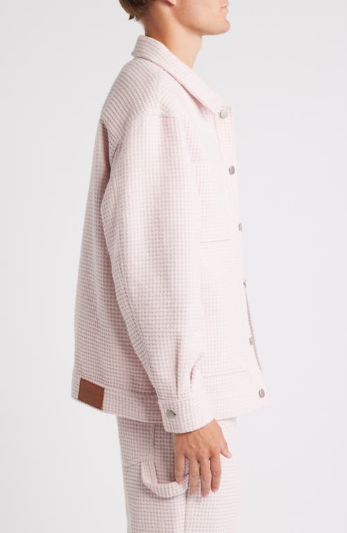 Krost Waffle Weave Work Jacket In Light Lilac