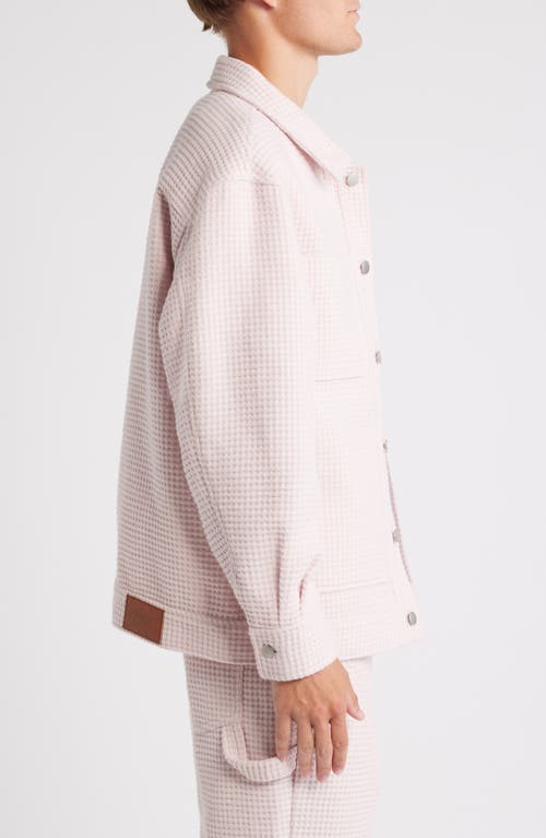 Shop Krost Waffle Weave Work Jacket In Light Lilac