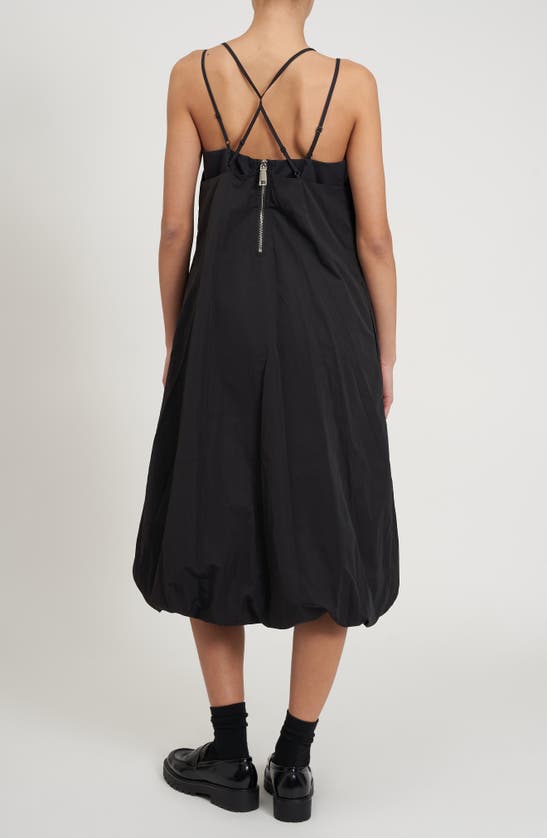 Shop Rebecca Minkoff Freddie Bubble Hem Midi Dress In True Black