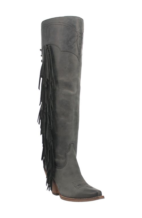 Shop Dingo Sky High Fringe Western Boot In Black