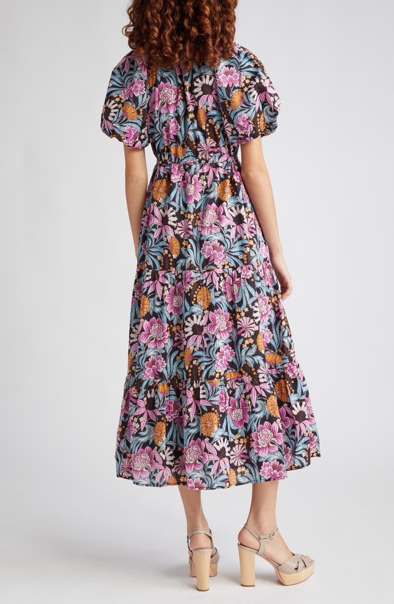 Banjanan Poppy Floral Print Organic Cotton Midi Dress | Nordstrom