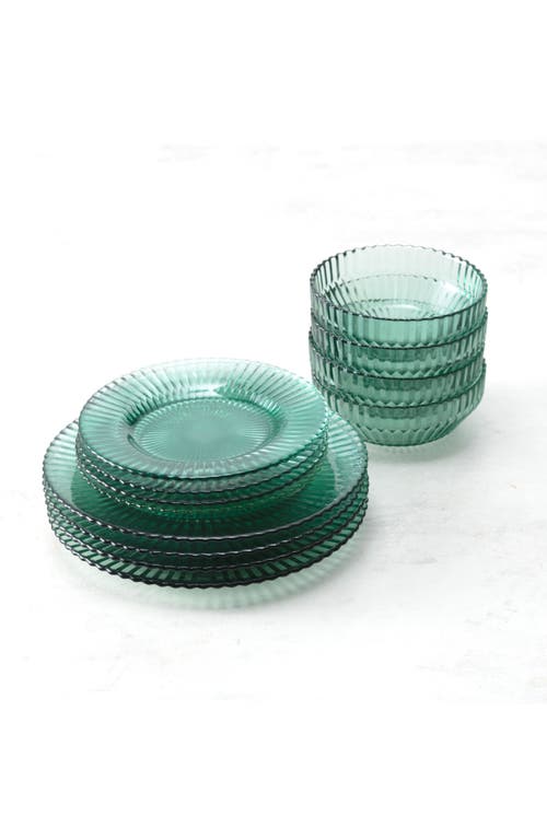 Shop Fortessa Archie Set Of 4 Salad Plates In Verde