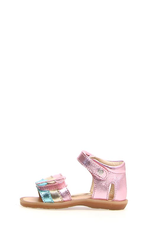 Shop Naturino Zeja Sandal In Pink-platinum-celeste