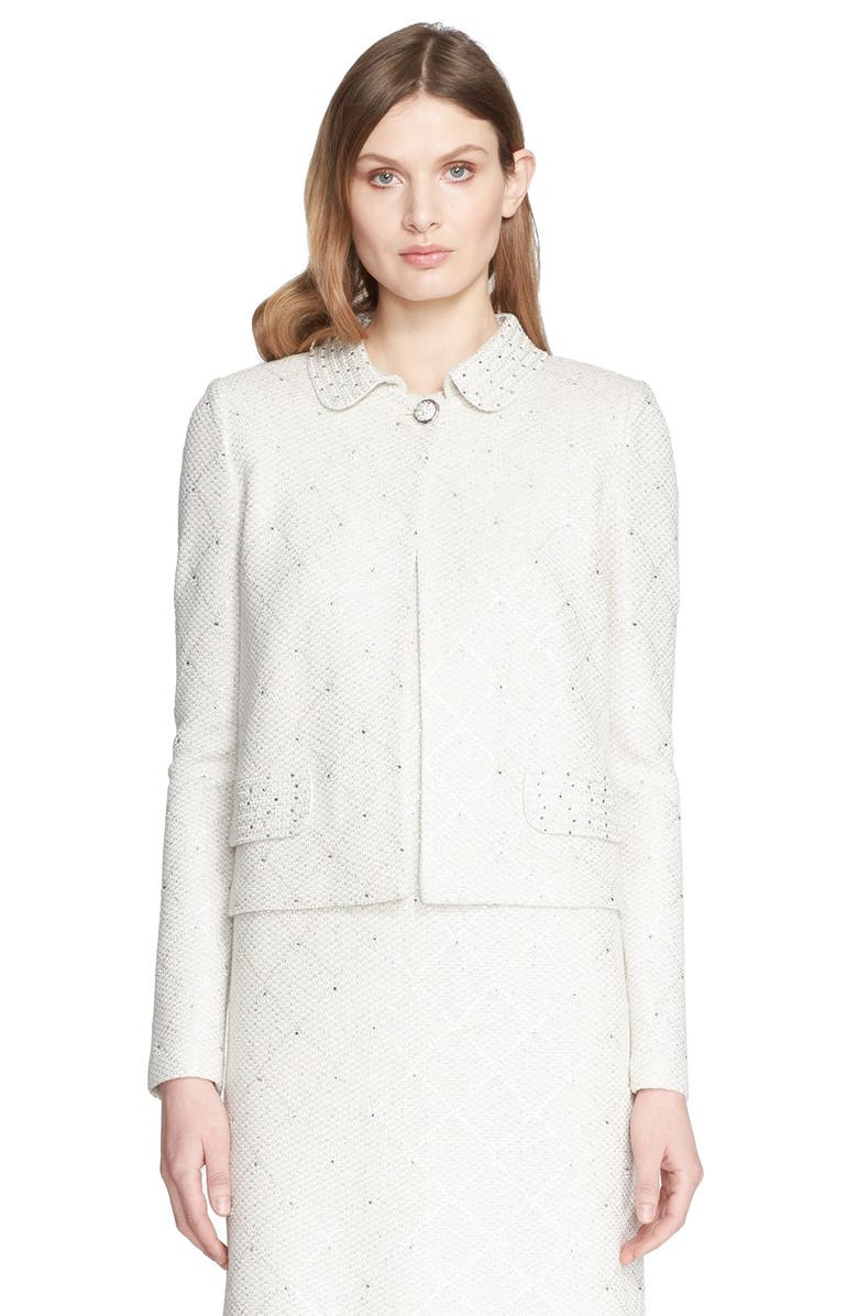 St. John Collection Sparkle Tweed Knit Jacket | Nordstrom