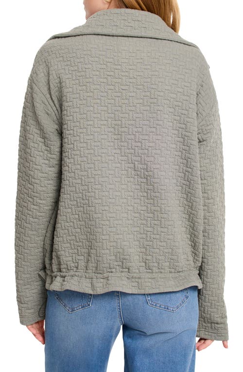 Nz Active By Nic+zoe Throw On Quilted Knit Jacket In Dark Olive