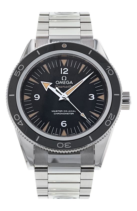 Watchfinder & Co. Omega  2020 Seamaster 300 Automatic Bracelet Watch, 41mm In Silver / Black