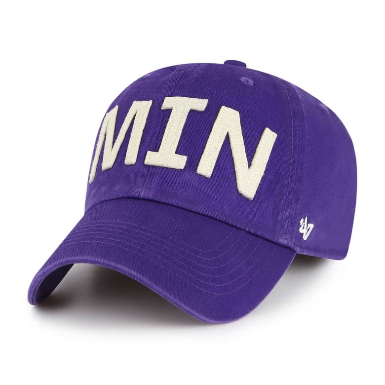 47 ' Purple Minnesota Vikings Finley Clean Up Adjustable Hat
