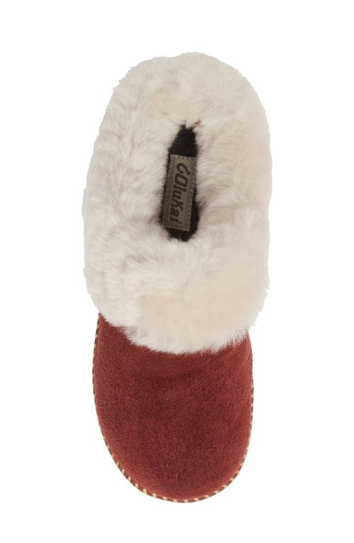Olukai Genuine Shearling Slipper In Canoe/tan