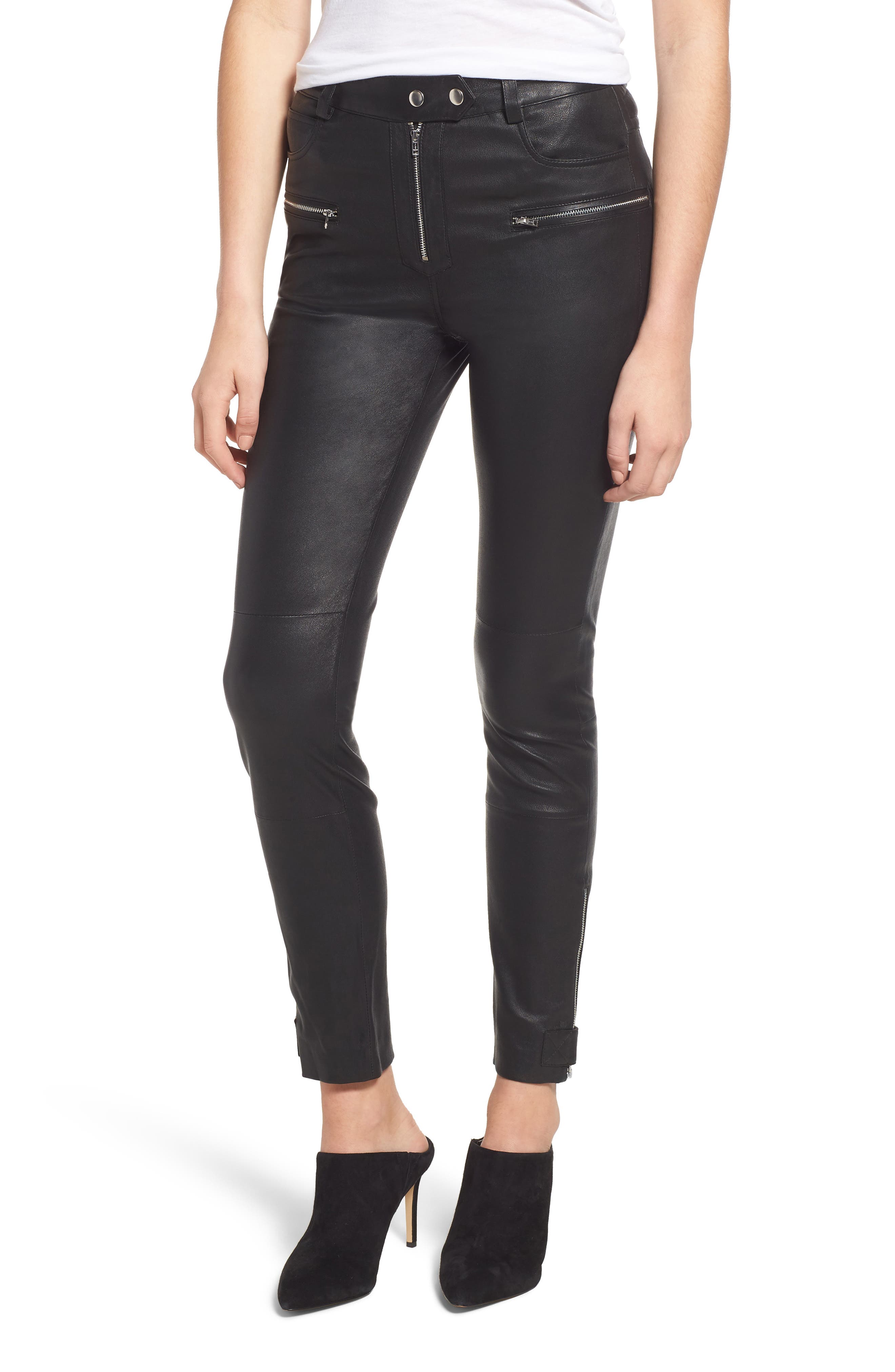 7 for all mankind leather pants