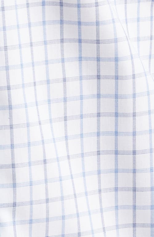 Shop Nordstrom Trim Fit Easy Care Check Cotton Dress Shirt In Blue Elixir Atlas Pat