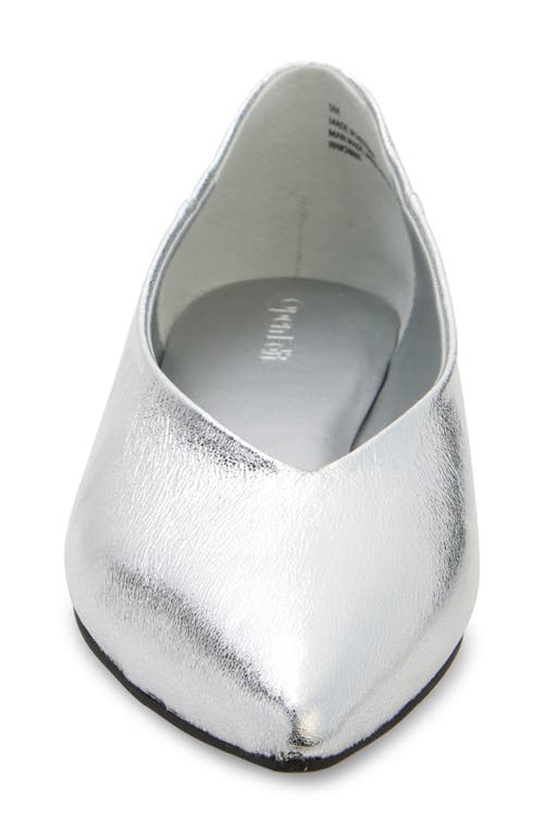 Shop Open Edit Kyler Pointed Toe Flat In Silver Metallic