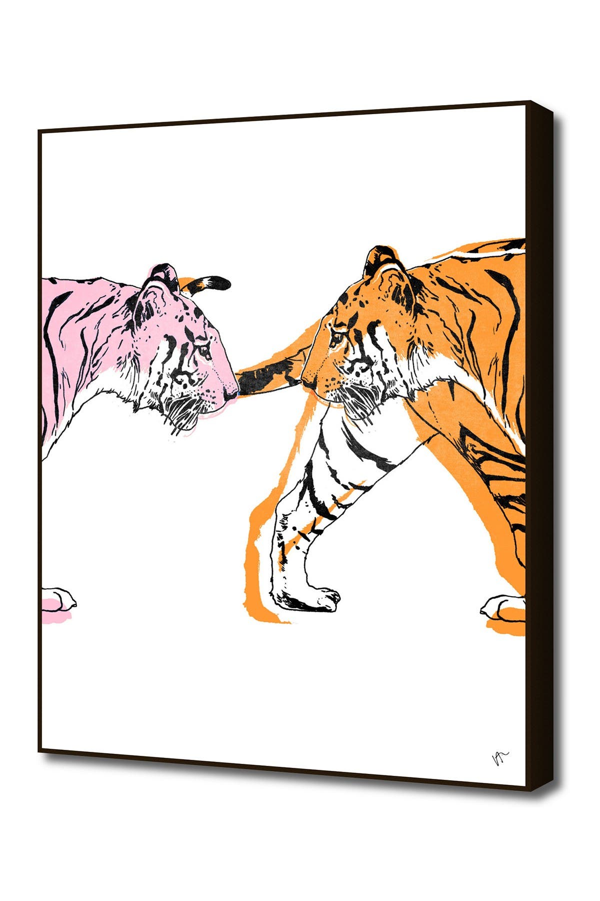 Curioos Medium Tiger Love By Victor Abarca Lizana In Orange