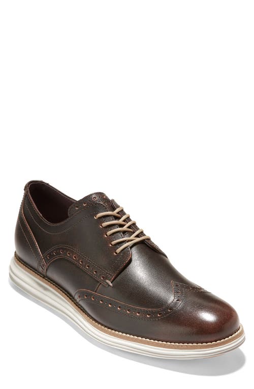 Shop Cole Haan Originalgrand Wingtip Derby In Ch Natural Tan/silver