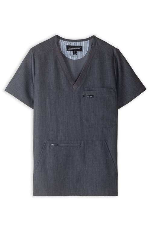 Members Only Cordoba 5-pocket Scrub Top In Graphite