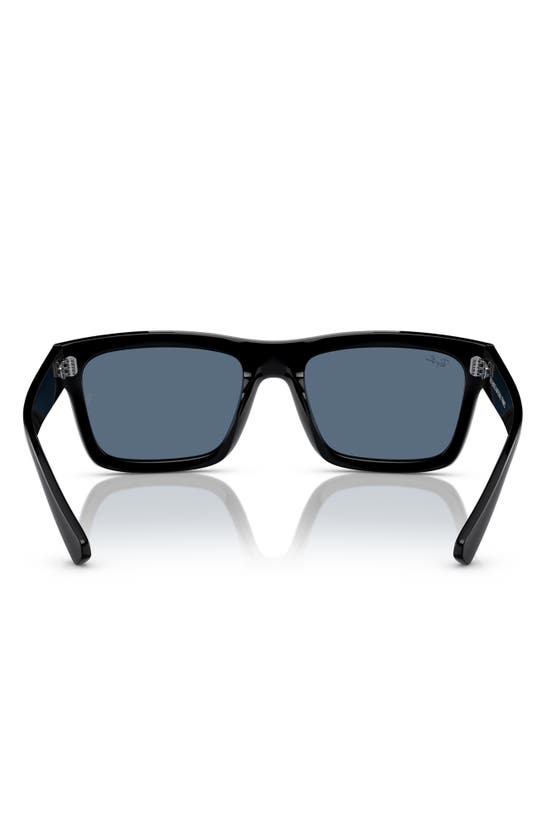 Shop Ray Ban Ray-ban Warren 57mm Rectangular Sunglasses In Black Blue