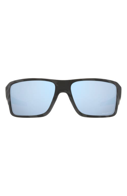 Oakley Double Edge 66mm Prizm Polarized Oversize Wrap Sunglasses in Camo Black at Nordstrom