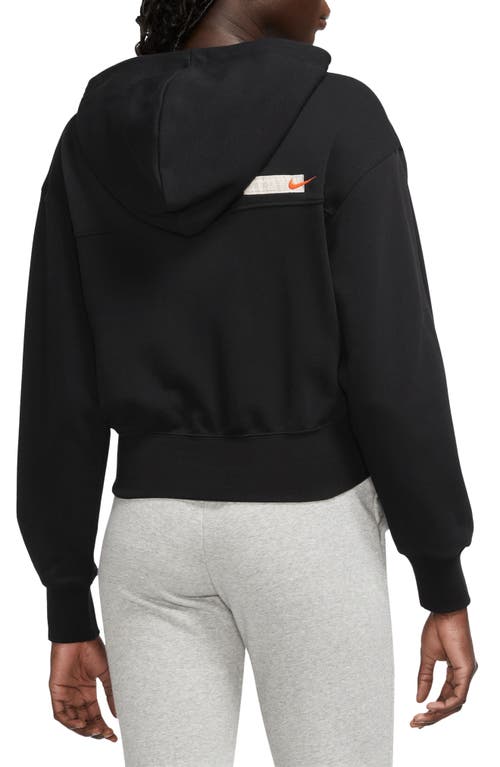 Shop Nike Utility Fleece Hoodie In Black/black/safety Orange