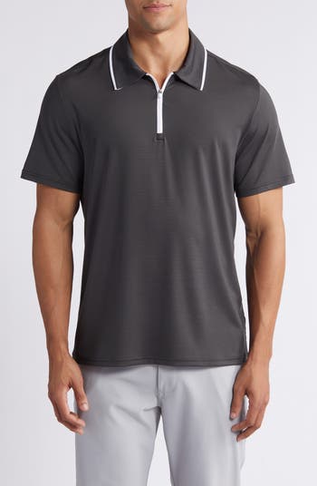 Zella Tipped Stripe Polo Shirt | Nordstrom