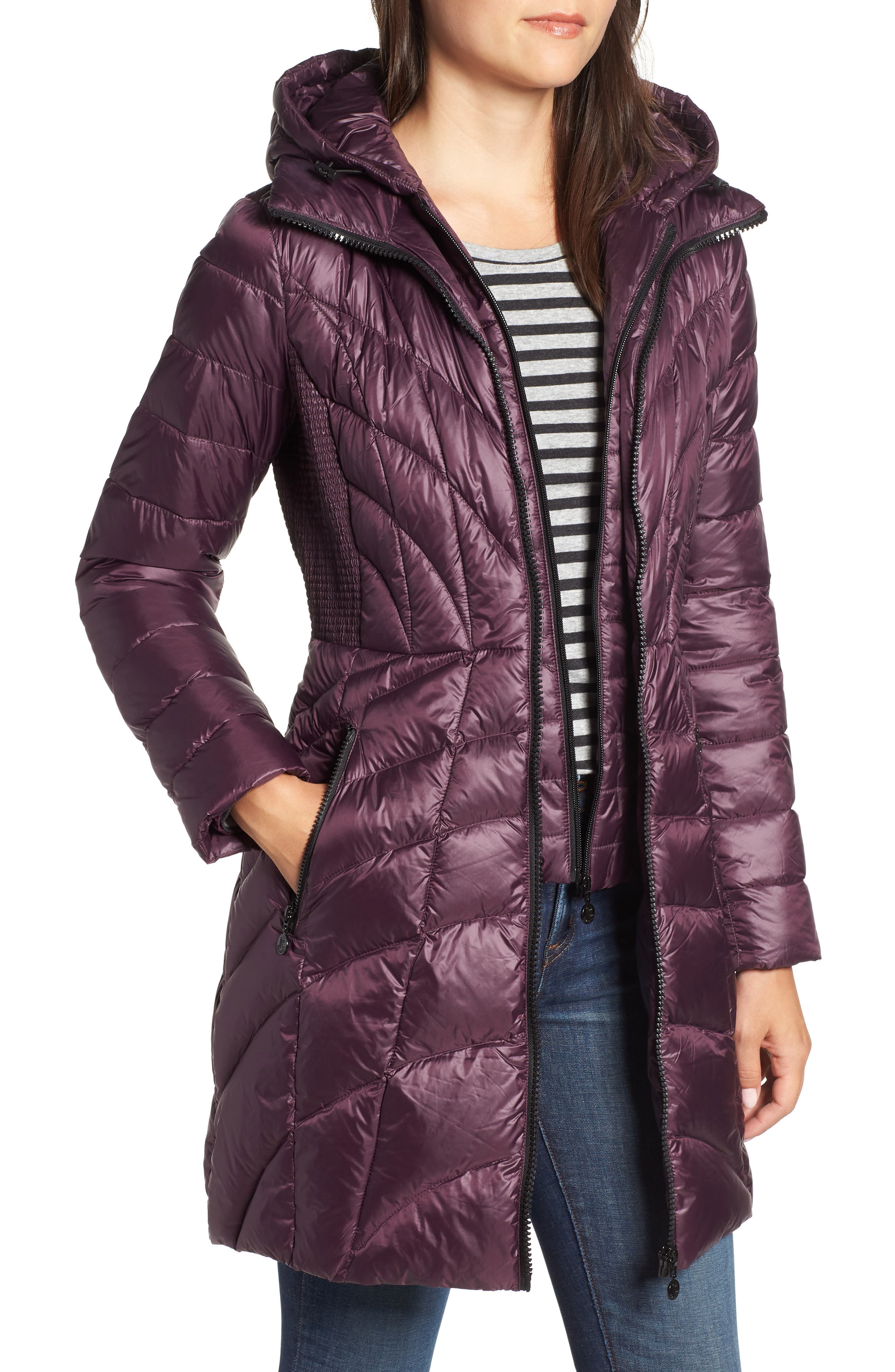 Bernardo Glossy Quilted Walker Coat Nordstrom Rack