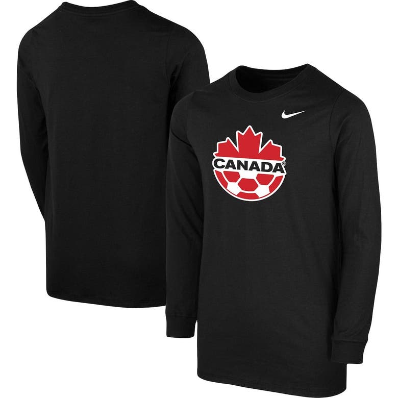 Nike Kids' Youth  Black Canada Soccer Core Long Sleeve T-shirt