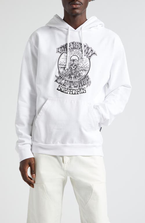 x Christian Fletcher Dealer Inquiry Graphic Hoodie in Pure White