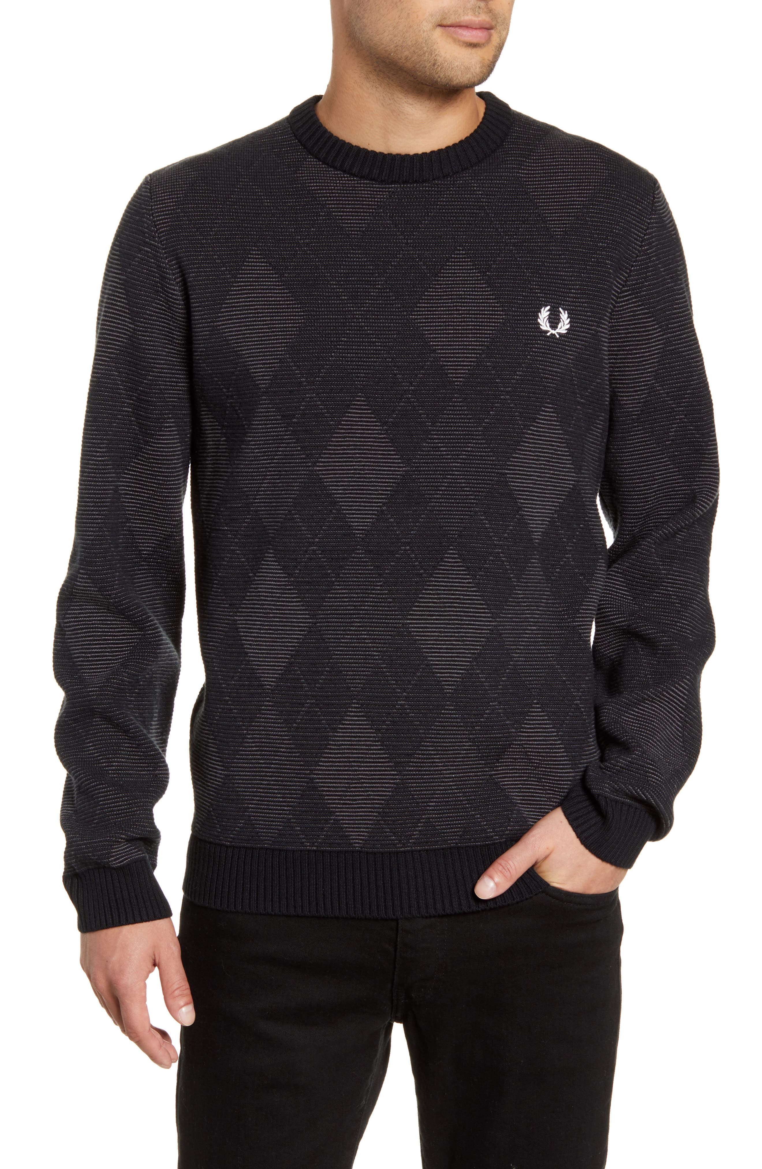 fred perry tonal embroidered sweatshirt