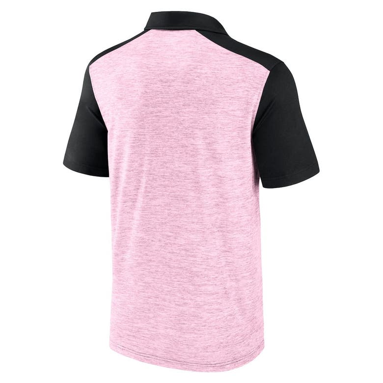 Shop Fanatics Branded Pink/black Inter Miami Cf Clutch Space-dye Polo