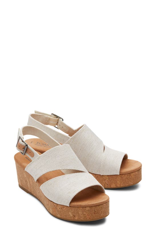 Toms Claudi Platform Wedge Sandal In Natural