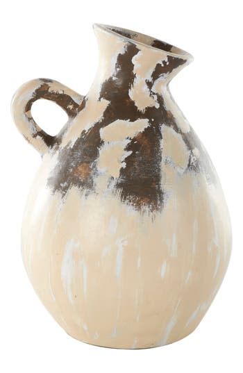 Ginger Birch Studio Ceramic Vase In Cream