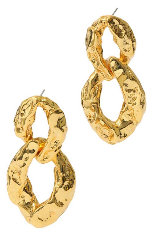 Alexis Bittar Brut Link Drop Earrings in Gold