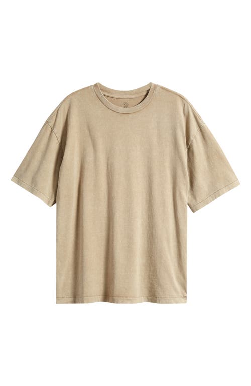 Shop Treasure & Bond Kids' Washed Relaxed T-shirt In Beige Khaki Wash