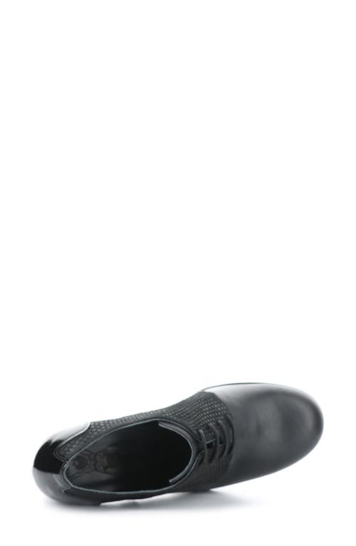 Shop Fly London Ezik Plain Toe Derby Pump In Black Nappa