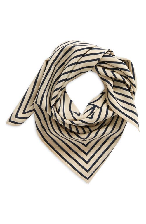 Totême Toteme Signature Logo Square Silk Scarf In Monogram Print
