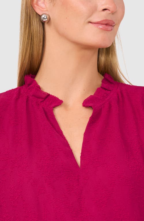 Shop Halogenr Halogen(r) Split Neck Ruffle Top In Raspberry Purple