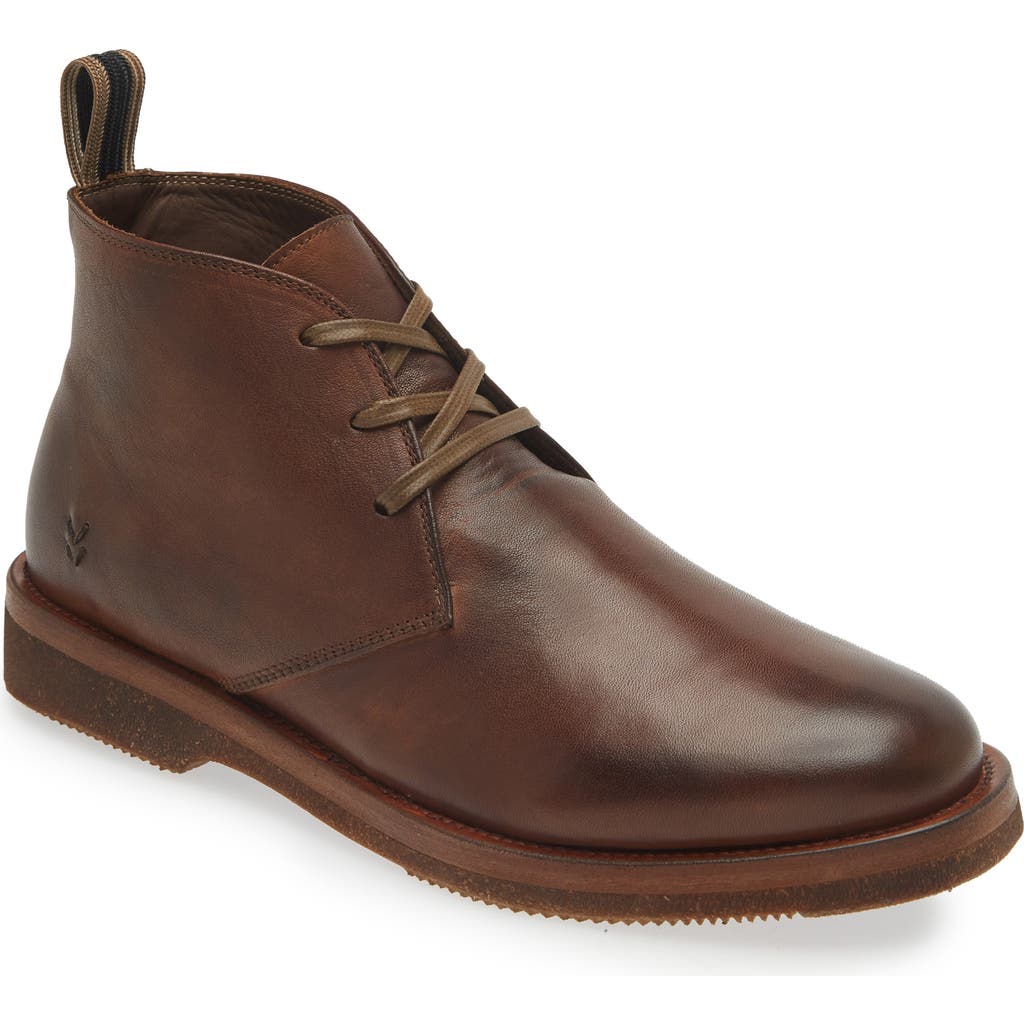 John Varvatos Varick Leather Chukka Boot In Wood Brown
