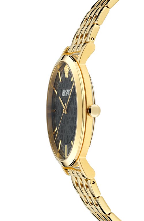 Shop Versace Greca Slim Bracelet Watch, 40mm In Ip Yellow Gold