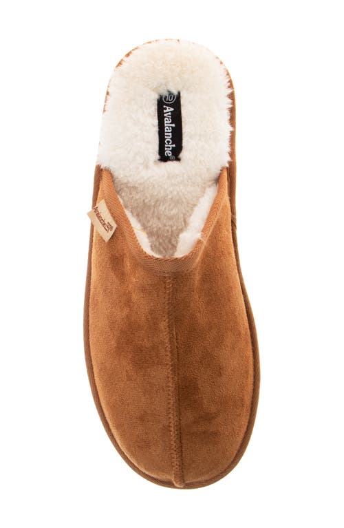 Avalanche Faux Fur Lined Slipper In Chestnut