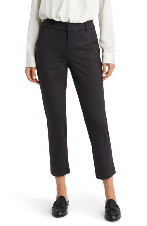 Wit & Wisdom 'Ab'Solution Houndstooth High Waist Ankle Straight Leg Pants Charcoal Multi at Nordstrom,